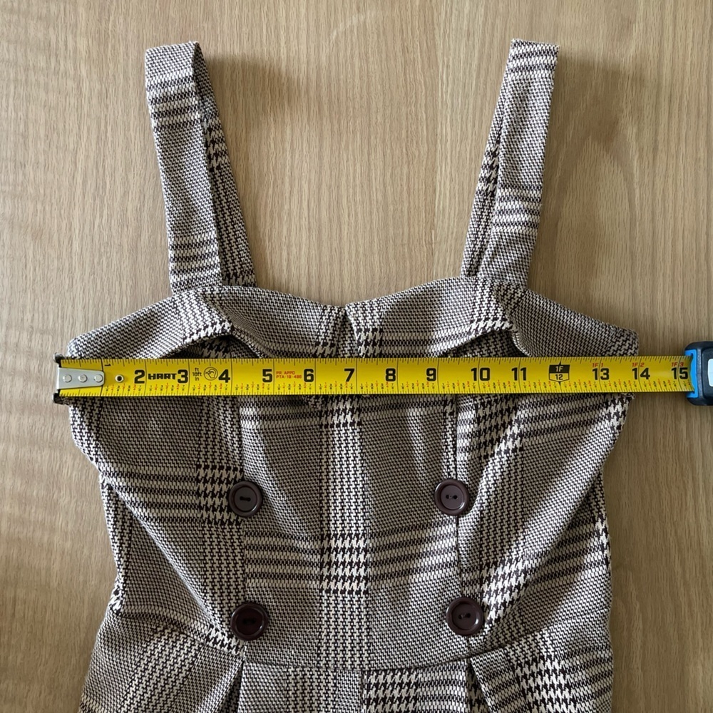 Bailey Blue| Academia Houndstooth Cute Jumpsuit, Cropped Wide Leg••• - Picture 11 of 11
